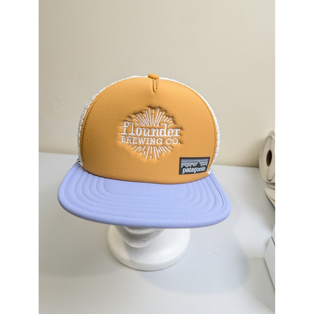Patagonia Duckbill Trucker Hat OSFA Orange Purple Recycled Mesh Flounder‎ Brew